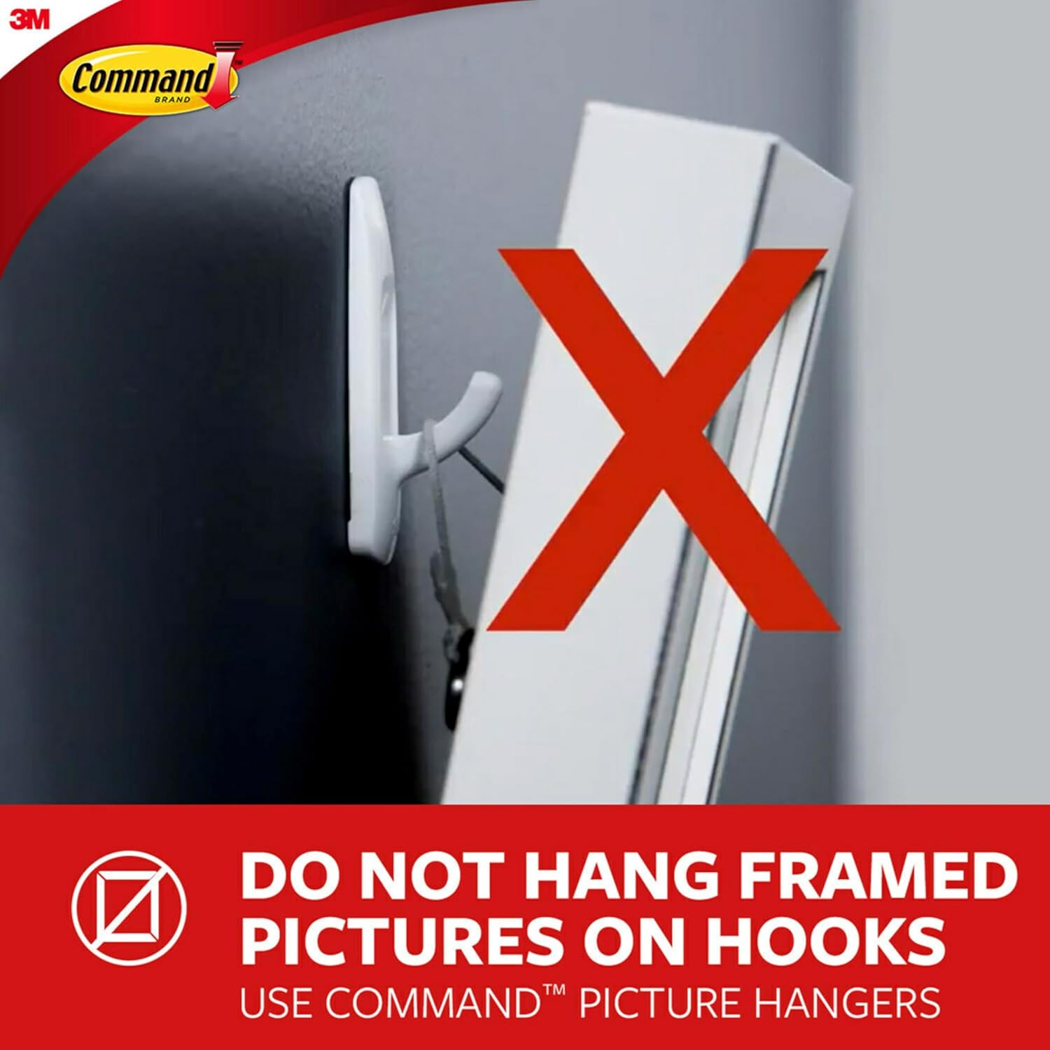 Command Small Bath Hook. Holds up to 1 lb. 1 Satin Nickel Shower Hook with 2 Water Resistant Strips. Damage-Free Bathroom Organization - Image 7